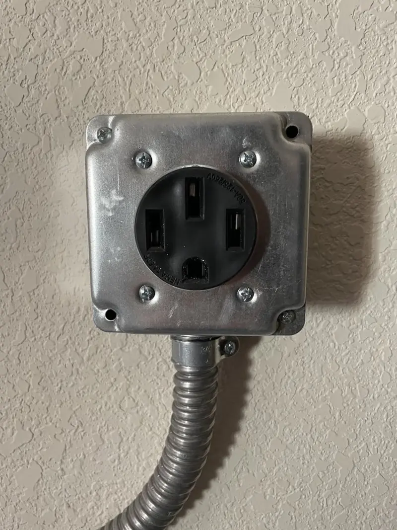 NEMA 14-50 outlet installed for Smart Home Electrical in Nassau Village-Ratliff